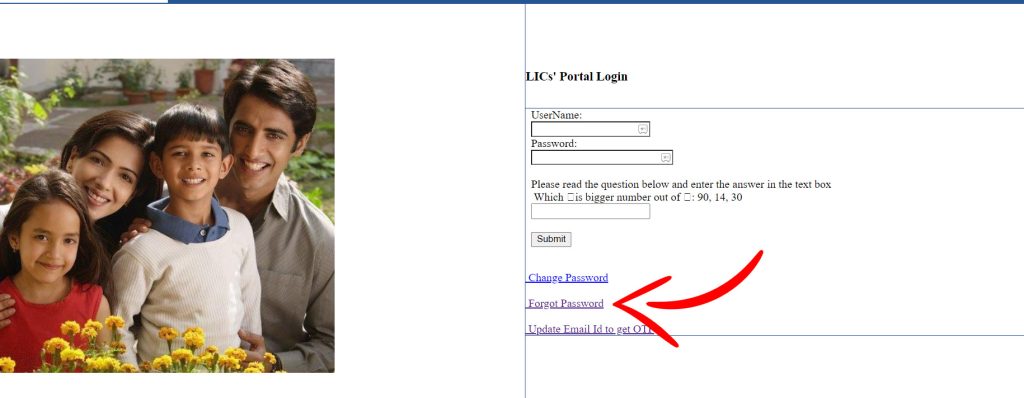 LIC Merchant Forgot Password